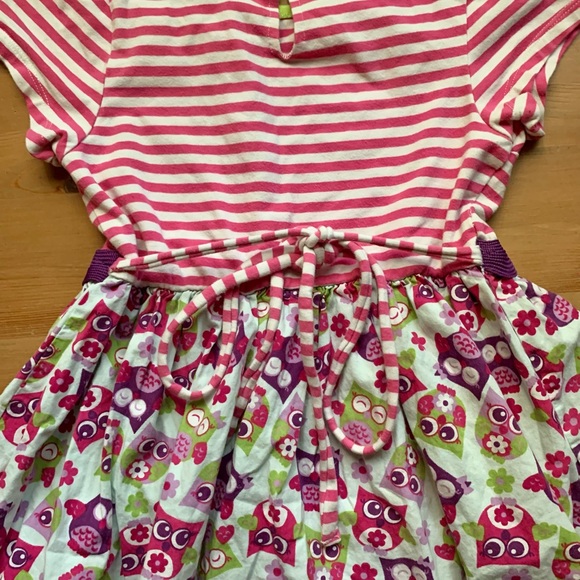 Girls Casual Owl Print Dress - Picture 9 of 14